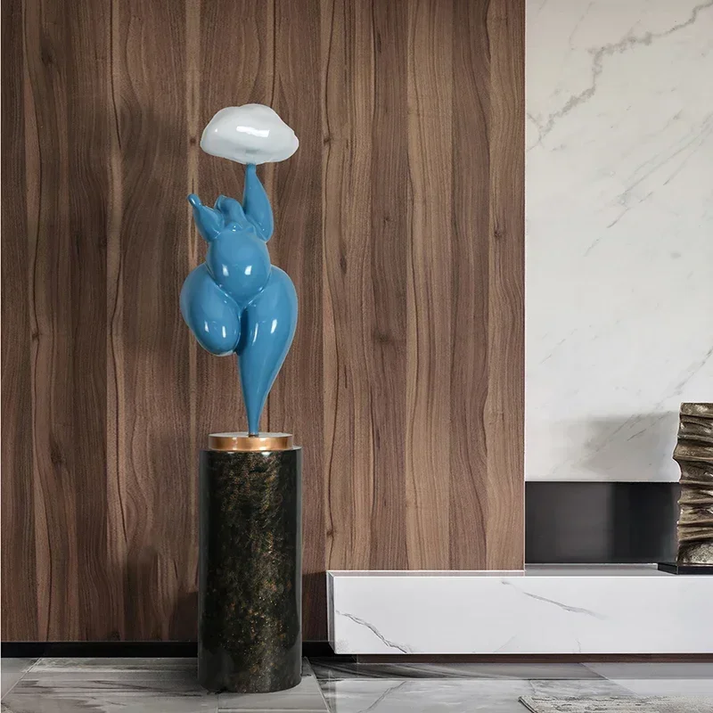 Modern abstract figure sculpture floor lamp villa luxury creative porch sales department home decoration art ornaments