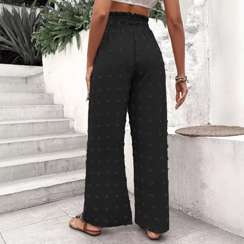 Women's New Loose High Waist Wide Leg Pants Fashion Casual Solid Long Pants for Women Spring and Summer Elegant Womens Clothing