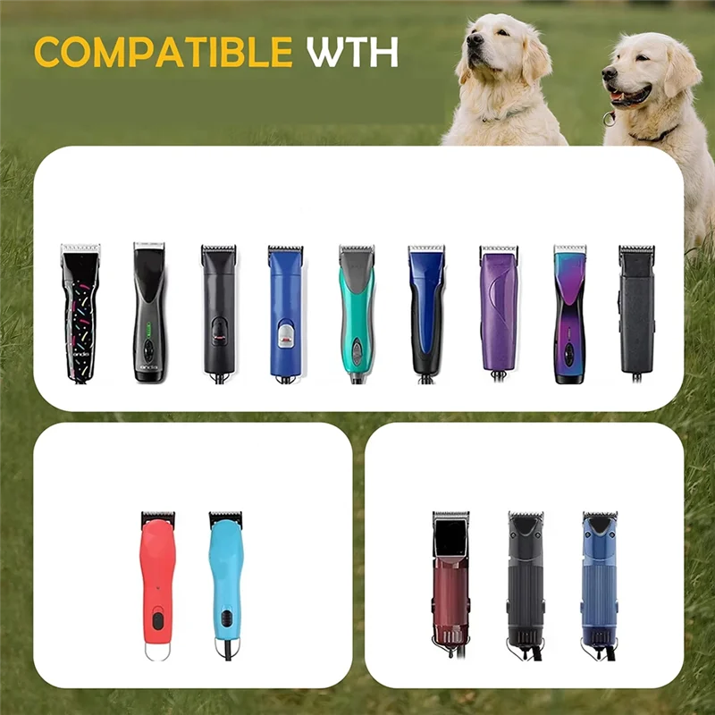 Wahl KM 10アニマルクリッパー交換用取り外し可能ブレード - Andis AG、AGC SMC、Oster A5ヘッドカッター-AT39対応