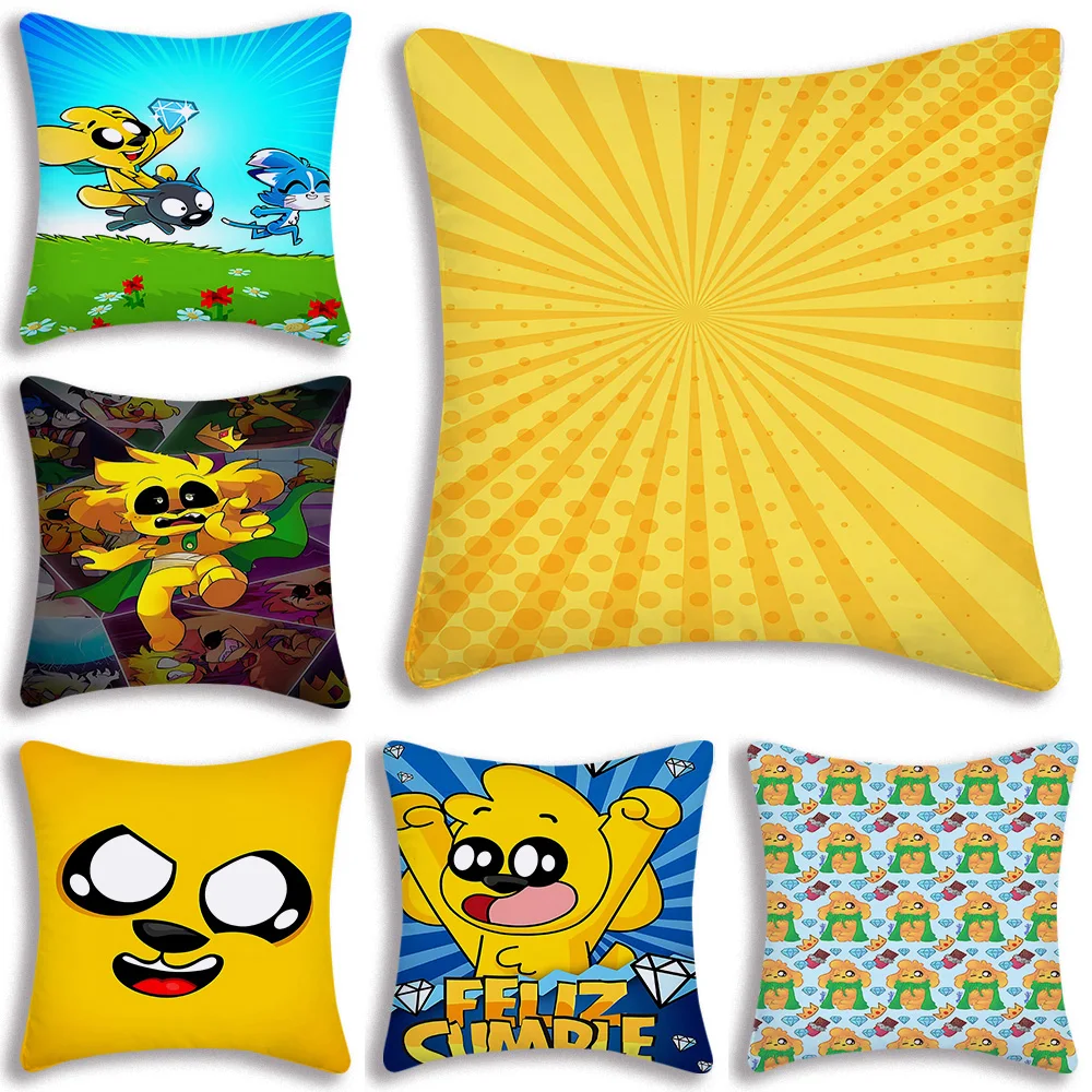 Cartoon M-Mikecracks Pillow Covers Cartoon Sofa Decorative Home Double-sided Printing Short Plush Cute Cushion Cover