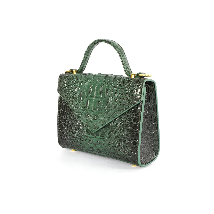 TOPHIGH Fashion Crocodile Women Triangle Shoulder Bag Super Luxury Bags Designers Large Handbag Leather Alligator Phone Purses