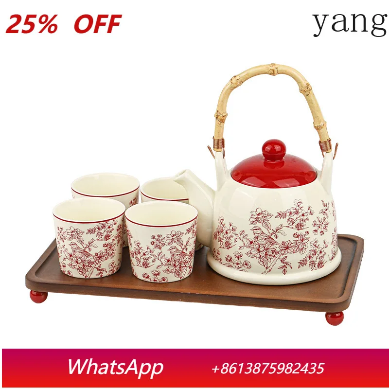 CX happy eyebrows tea set household teacup housewarming new house wedding gift