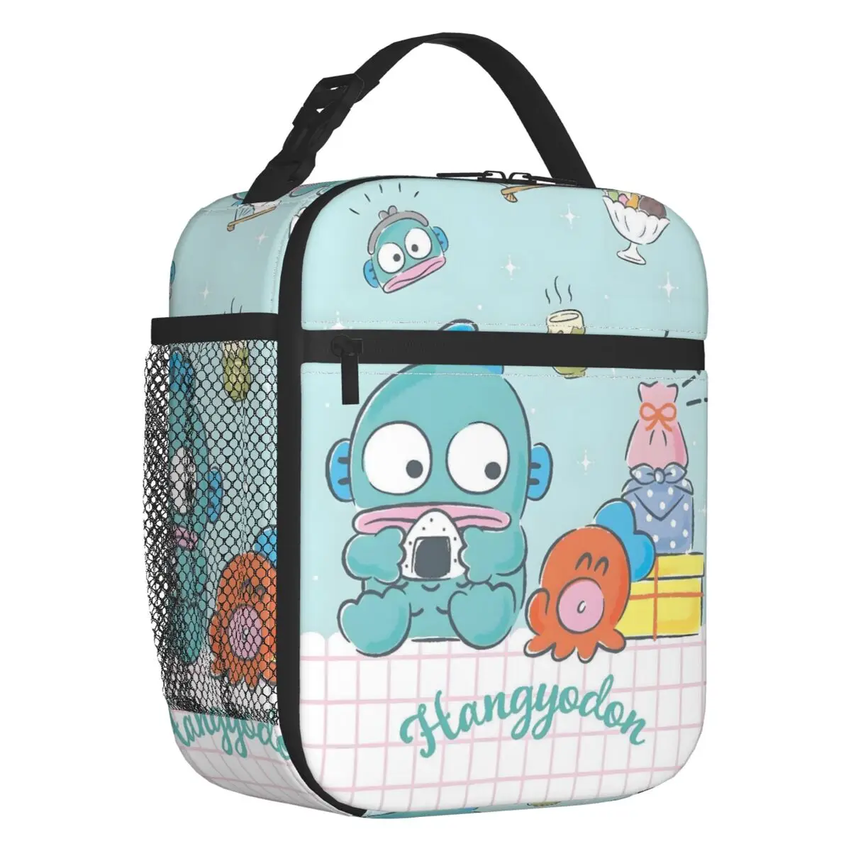 

Custom Hangyodon Lunch Bag Thermal Cooler Ugly Fish Kawaii Cartoon Anime Insulated Lunch Box for Children School