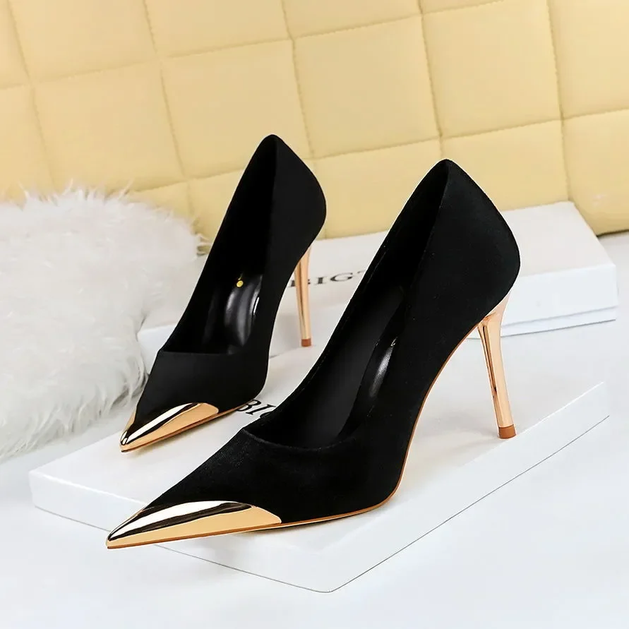 Zapatos de mujer Damenmode, schwarz, leicht, für Frühling und Sommer, sexy High-Heel-Schuhe, Damen-Party-Pumps, Sapatos femininas b640