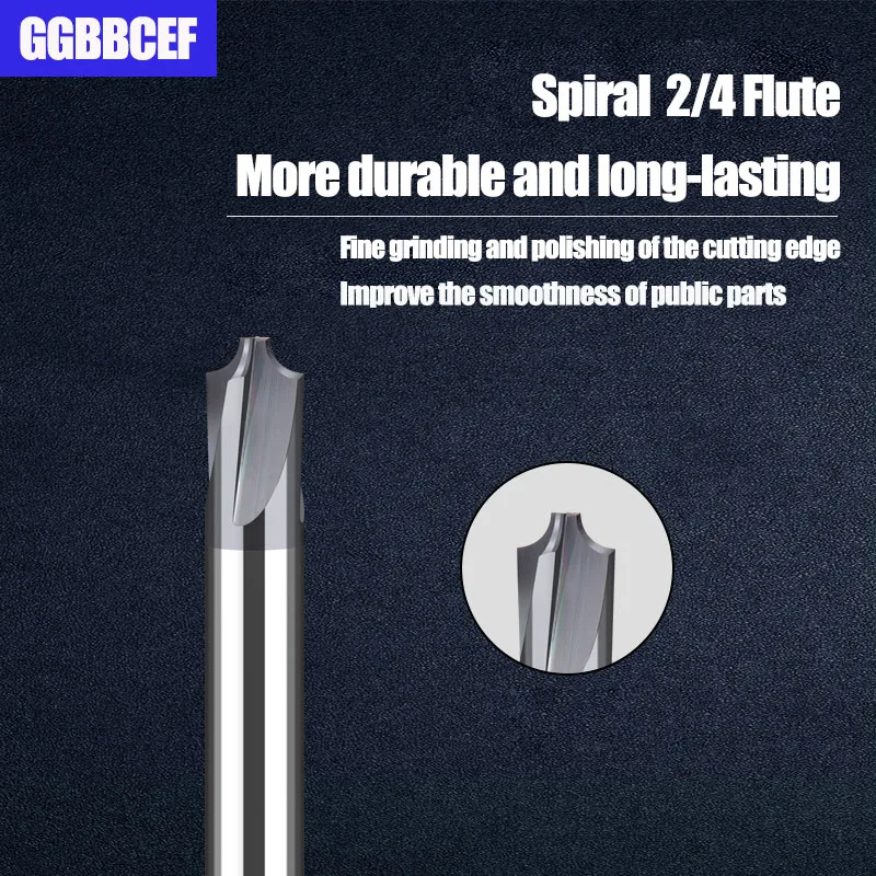 Carbide Radius Corner Rounding Cutter End Mill CNC Tool inner R1 R1.5 R2.5 R3 Chamfering Outside Radii Quarter Circle Router Bit