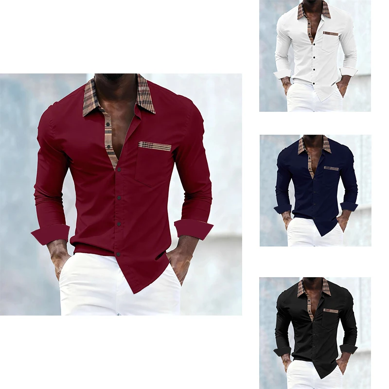 

Модная повседневная одежда, весенне-осенние цветные мужские рубашки с длинными рукавами и 3D цифровой печатью, хит продаж на AliExpress