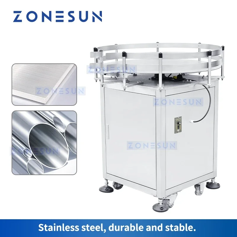 ZONESUN Automatic Rotating Plastic Glass Round Bottle Unscrambler Sorting Turntable Machine Unscramble  ZS-SP1000