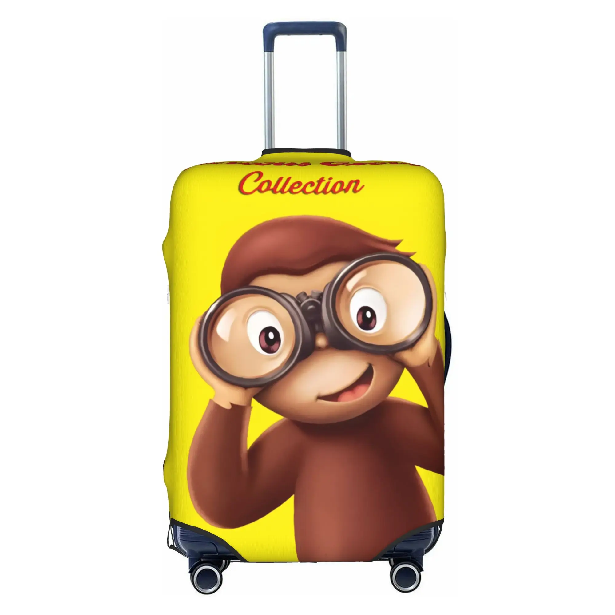 Custom C-Curious Georges Travel Luggage Cover Dust Proof Monkey TV Series Suitcase Cover Protector Fit 18-32 Inch