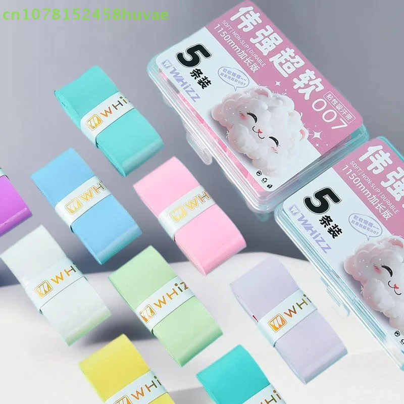 5 قطعة/المجموعة بو تنس الريشة شريط لحام عدم الانزلاق امتصاص الصدمات مضرب بدمنتون القبضات التفاف التنس التفاف