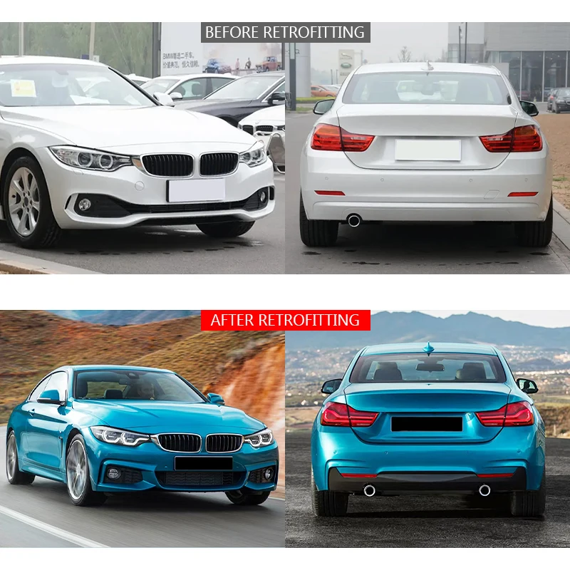 Classic Car Restomod Body Kits2013-2020 Car Modification Upgrade MT Front Bumper Rear Bumper Body Kit Large Surround Accessories