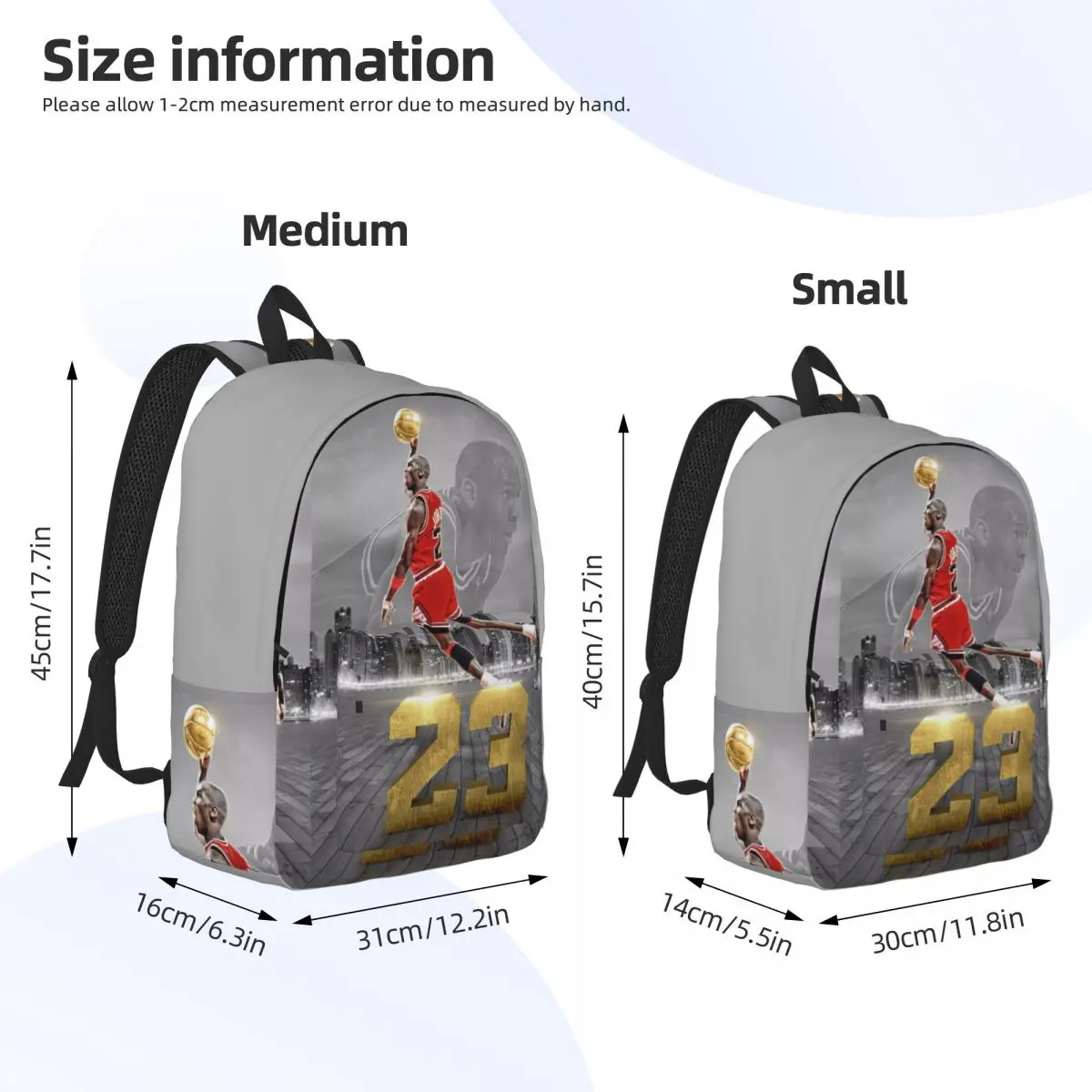 MJ-Michael Jordan Fashionable and versatile backpack, suitable for both men and women, showcasing individual charm.