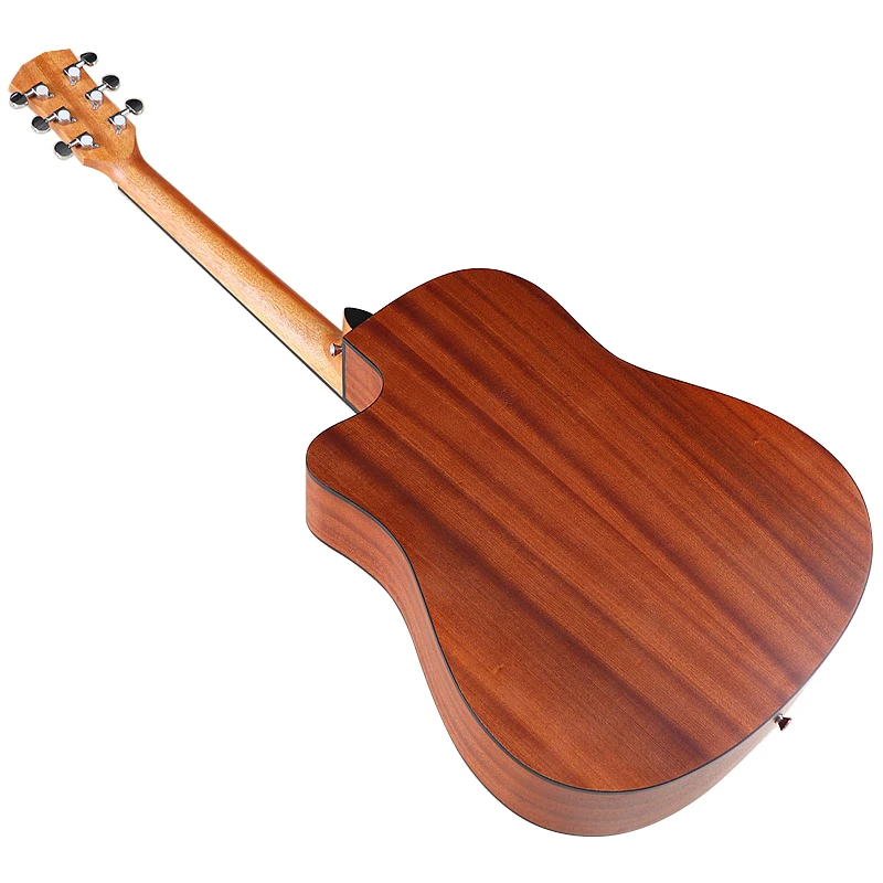 Natural Color Acoustic Guitar with Spruce Top Back and SideMatte Finish Cutaway Design Guitar 6 Strings 41 Inch