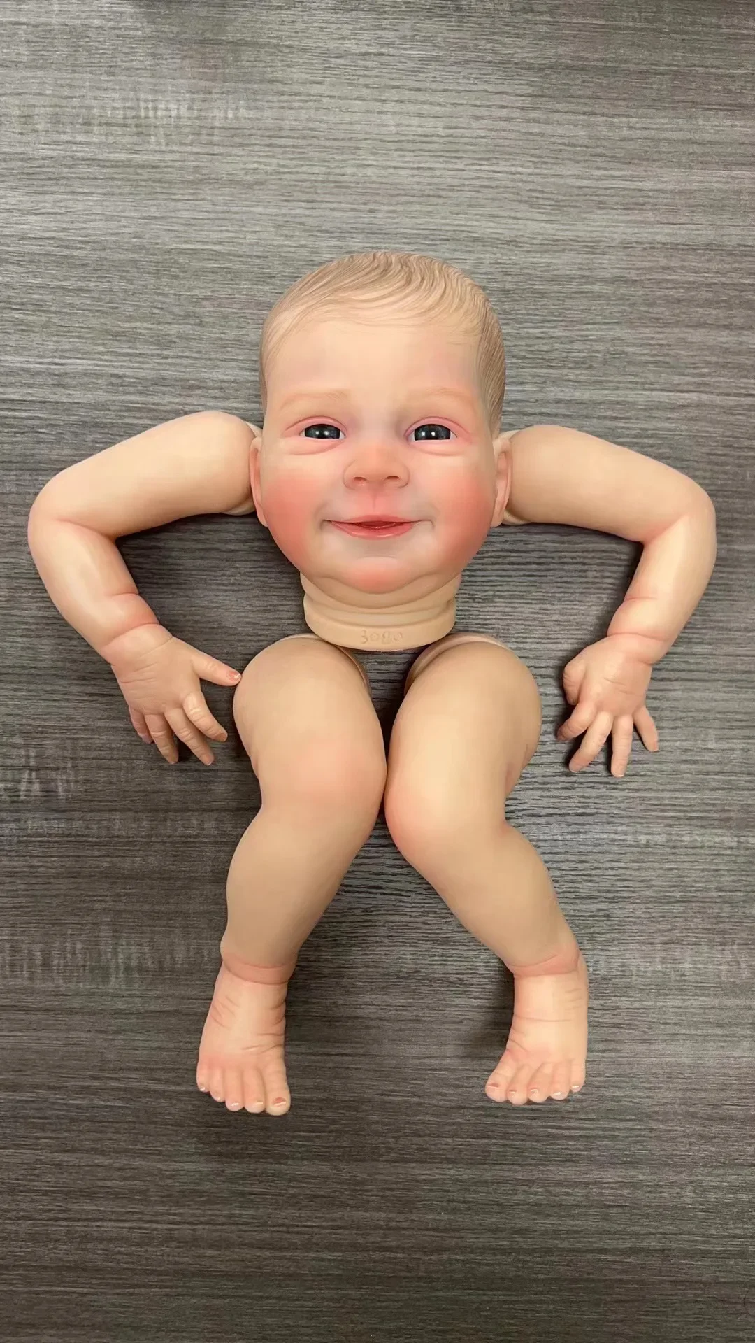 DLS 20inch Reborn Baby Doll Sebastian 3D Skin DIY Part With one extra cloth body Painted Kits Christams Gift