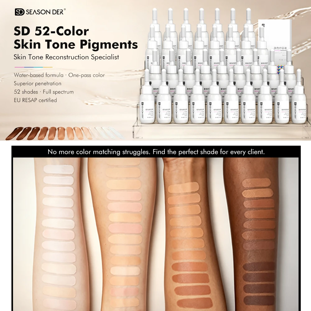 10ml Permanent Makeup Ink - Skin Tone Scar & Stretch Mark Camouflage Pigment for Restoring Natural Complexion Tattoo