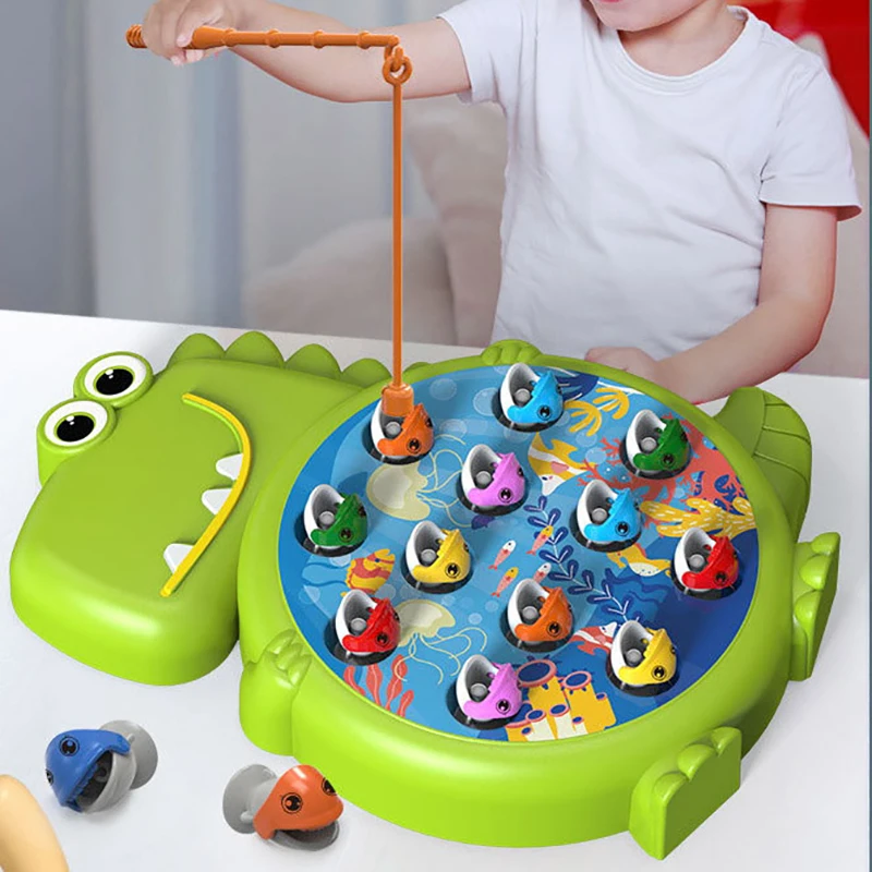 Imitatie Magnetische Dinosaurus Vissen Plaat Speelgoed Speelstaaf Spel Speelgoed Voor Kinderen Baby Montessori Met Hengel Kinderen Educatief Geschenk