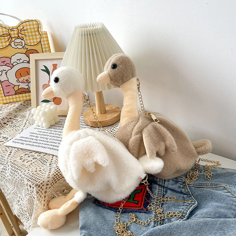 

Новые осенние женские милые сумки на плечо с героями мультфильмов, модные сумки в форме гуся, сумки через плечо, милые сумки-тоут для девочек