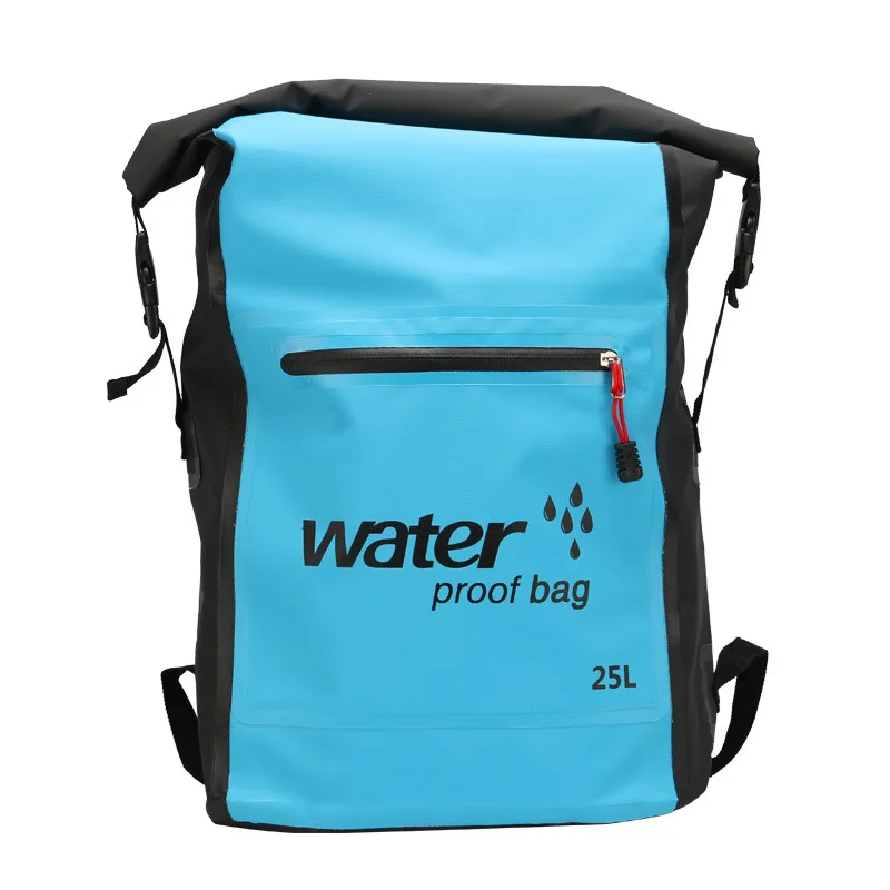 25L PVC Swimming Waterproof Dry Bag Double Straps Rafting Sports Kayaking Canoeing Swimming Bag Travel Kit Backpack Storage Bag