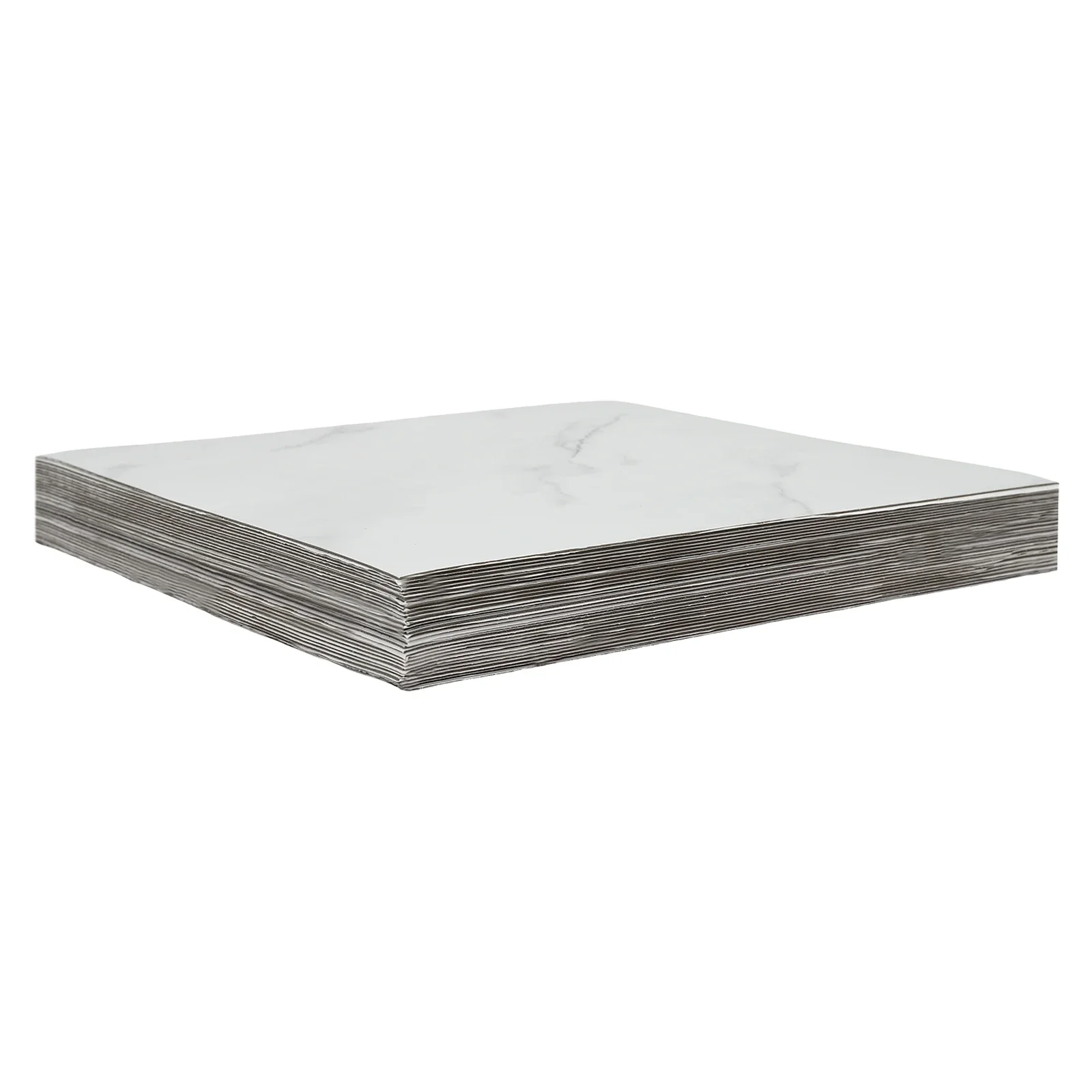 Baldosas autoadhesivas para suelo, suelo de vinilo autoadhesivo de PVC, mármol blanco impermeable, 32 piezas (30x30cm)