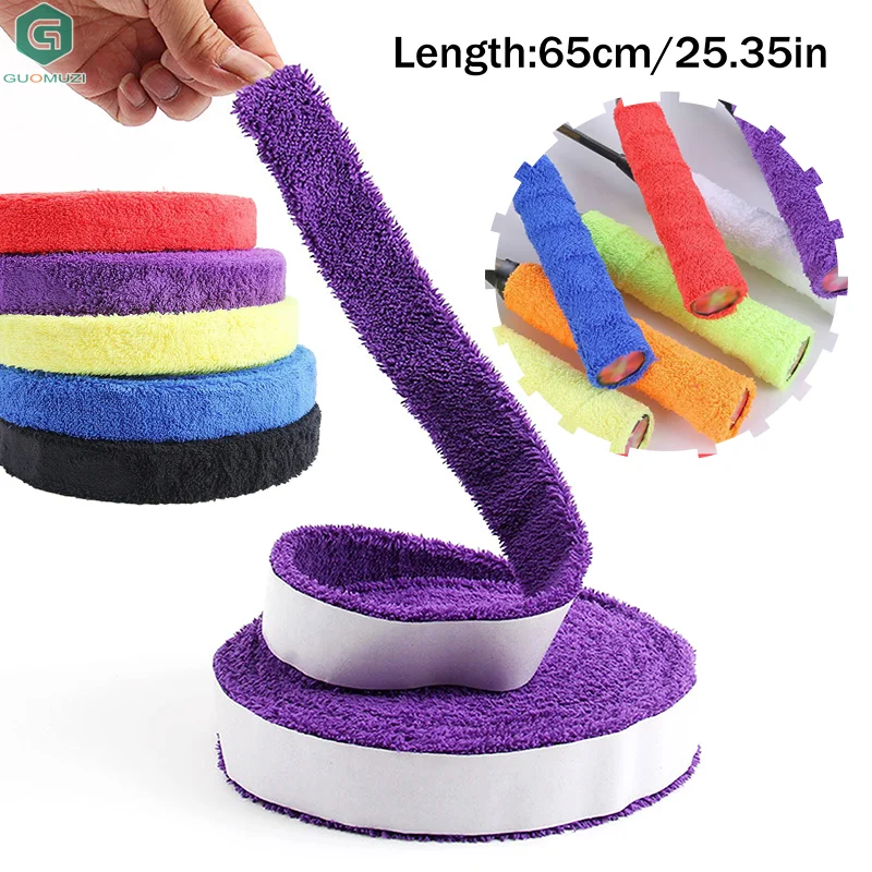 

3Pc Long Haired Microfiber Towel Glue Grip Badminton Tennis Racket Overgrips Tape Racket Grip Non-slip Tape Band Sweat Badminton