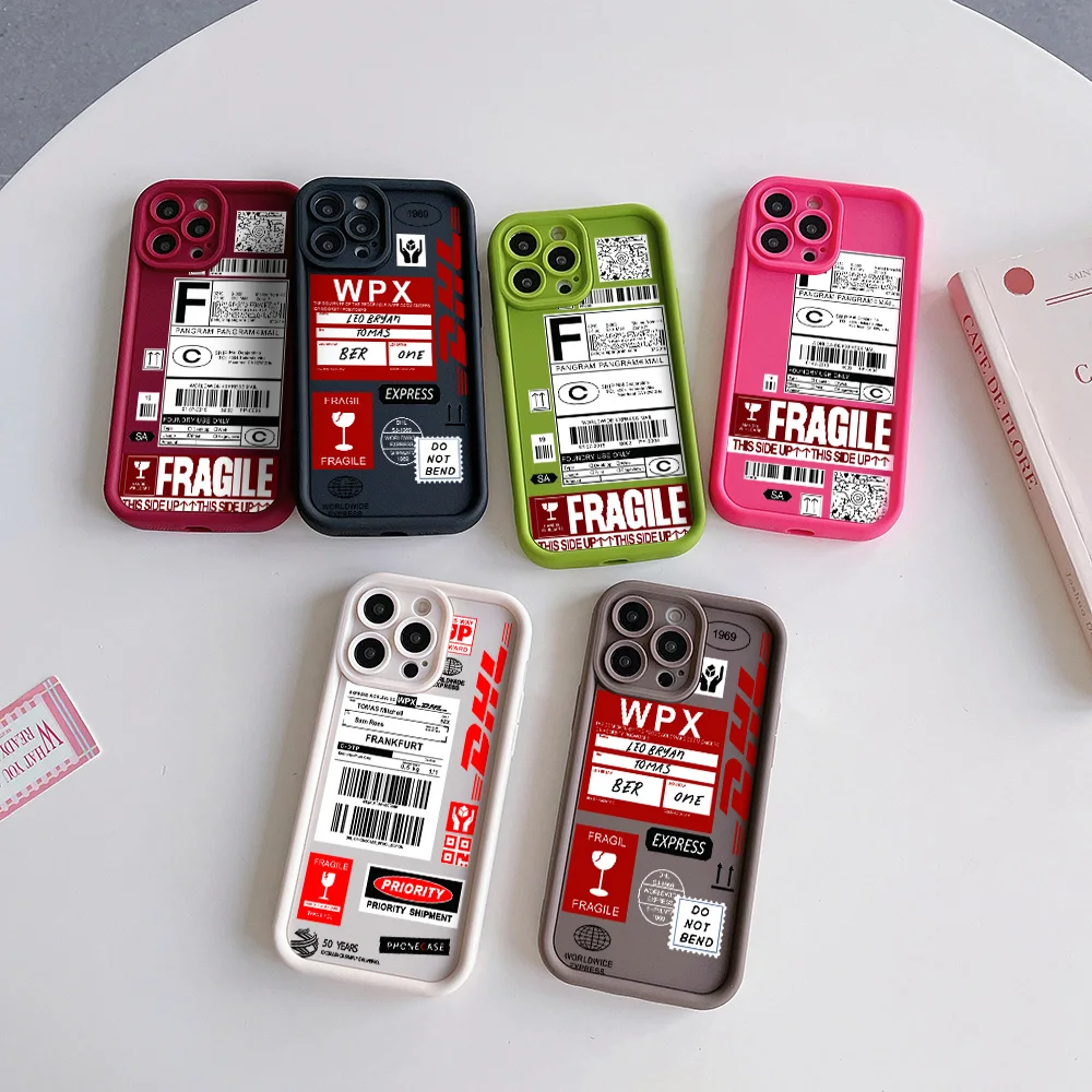 เคสโทรศัพท์หรู DHL Express 50TH สำหรับ iPhone 16 15 14 13 12 11 PRO MAX MINI XR XS x 7 8 PLUS ฝาหลัง TPU แบบนิ่ม