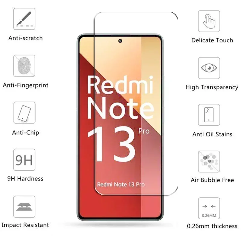 For Xiaomi Redmi Note 13 Pro 4G Tempered Glass Redmi Note 13 Pro Screen Protector Camera Lens Film Redmi Note 13 Pro Glass