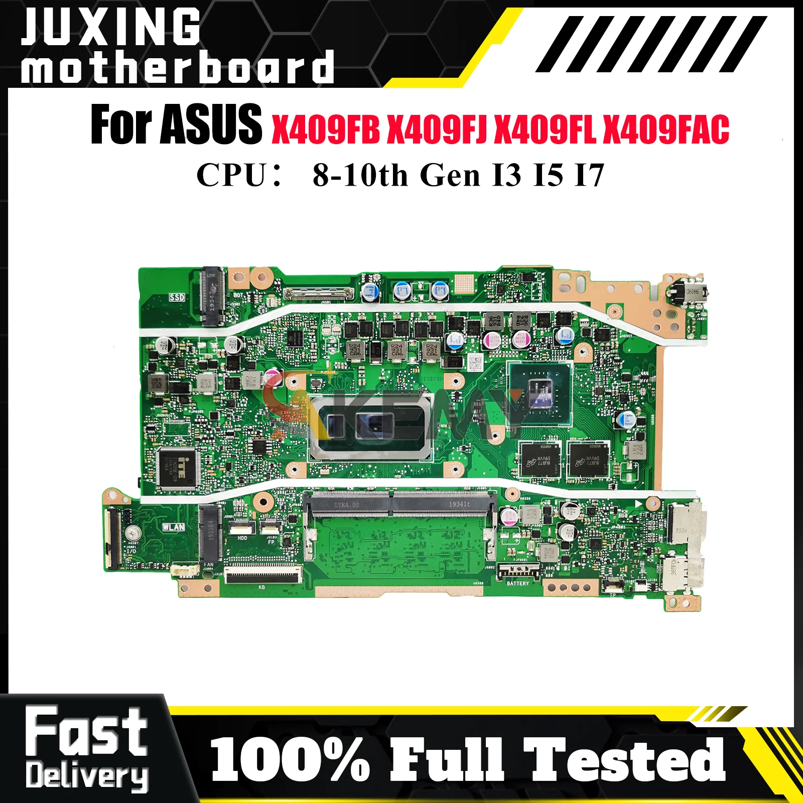 

X409FB Laptop Motherboard For ASUS X409FL Y4200F X409FAC A409F X409FJ X409F F409F Mainboard With I3 I5 I7 CPU 100% tests OK stk