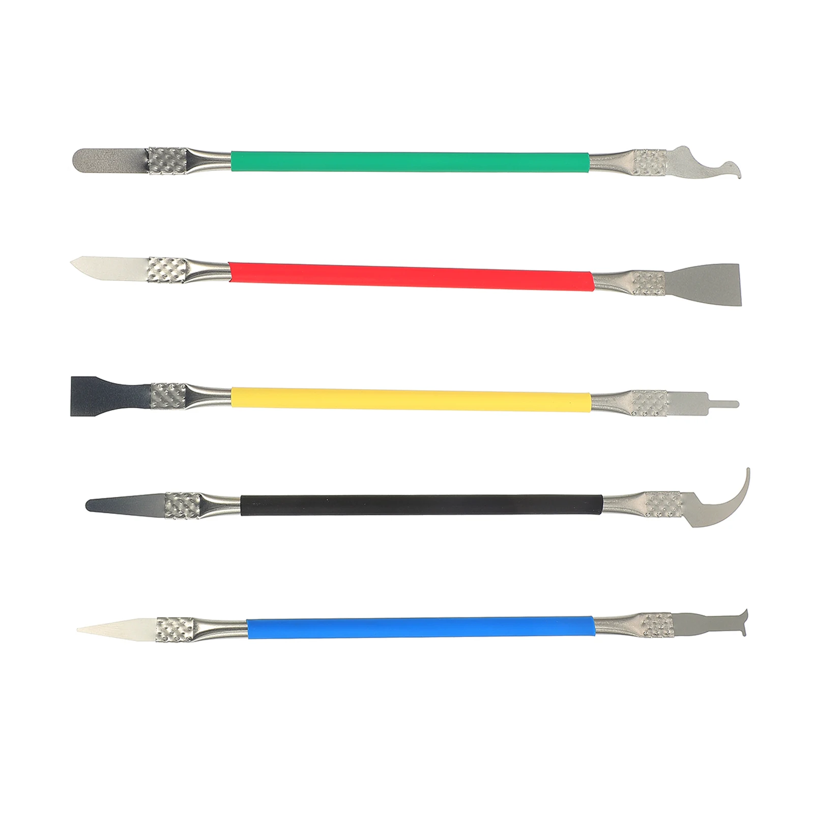 Kit de réparation de démontage de téléphone portable en acier inoxydable, outils de levier, ensemble de pied-de-biche Durable pour l'entretien du grattoir d'ouverture d'écran 5 pièces