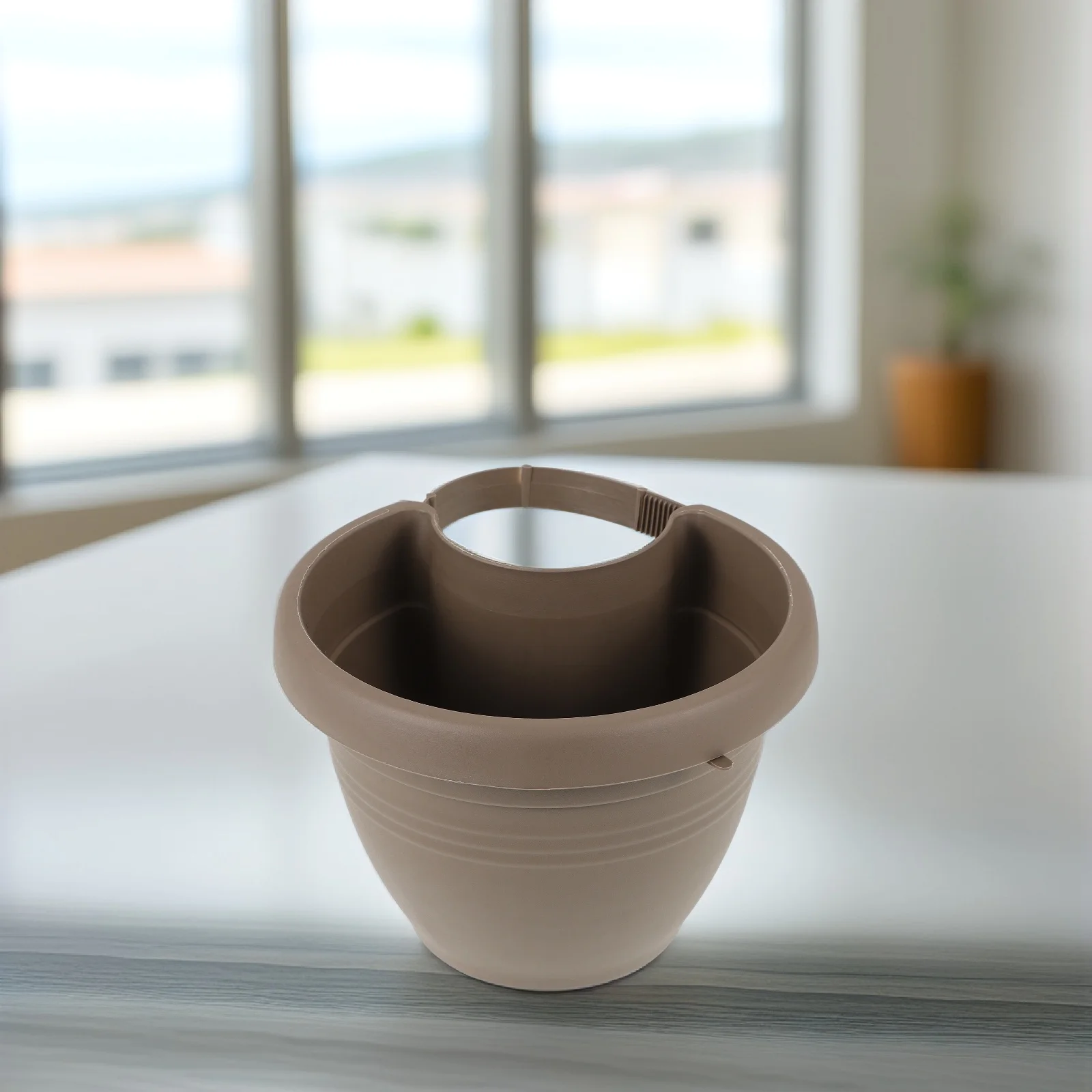 

Pipe Wall-mounted Flowerpot Hanging Planter Beige Small Size Durable Safe Space-saving Practical Modern
