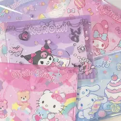Sanrio July New Limited A4 Snap File Pouch Cartoon Little Twin Stars Cinnamoroll Mymelody Kuromi Folder Anime Toys Children Gift