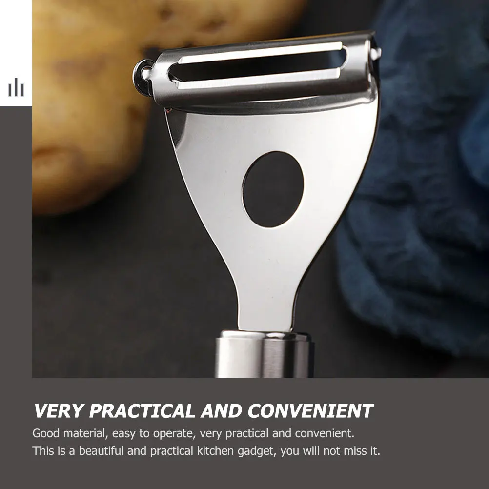 

Manual Potato Peeler Light Brown Multipurpose Kitchen Tool for Fruits Vegetables Stainless Steel Peeling Tool Professional