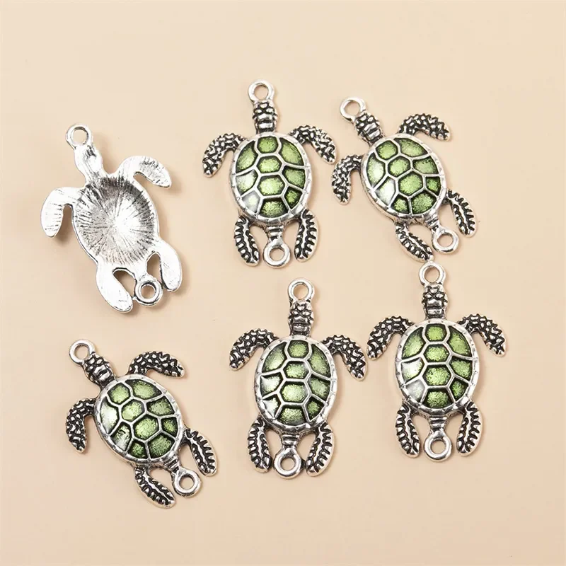 30PCS/PACK Tibetan Silver Cute Turtle Charms Connector For Women Girls DIY Necklace Bracelet Jewelry Accessories