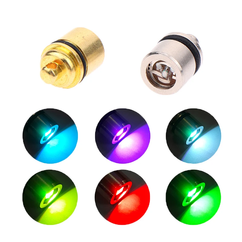 2Pcs Mini Electronic Light Keyring Flashlight Lamp Keychain Mini LED Light Key Chain Luminated Keyring Pendant Colorful