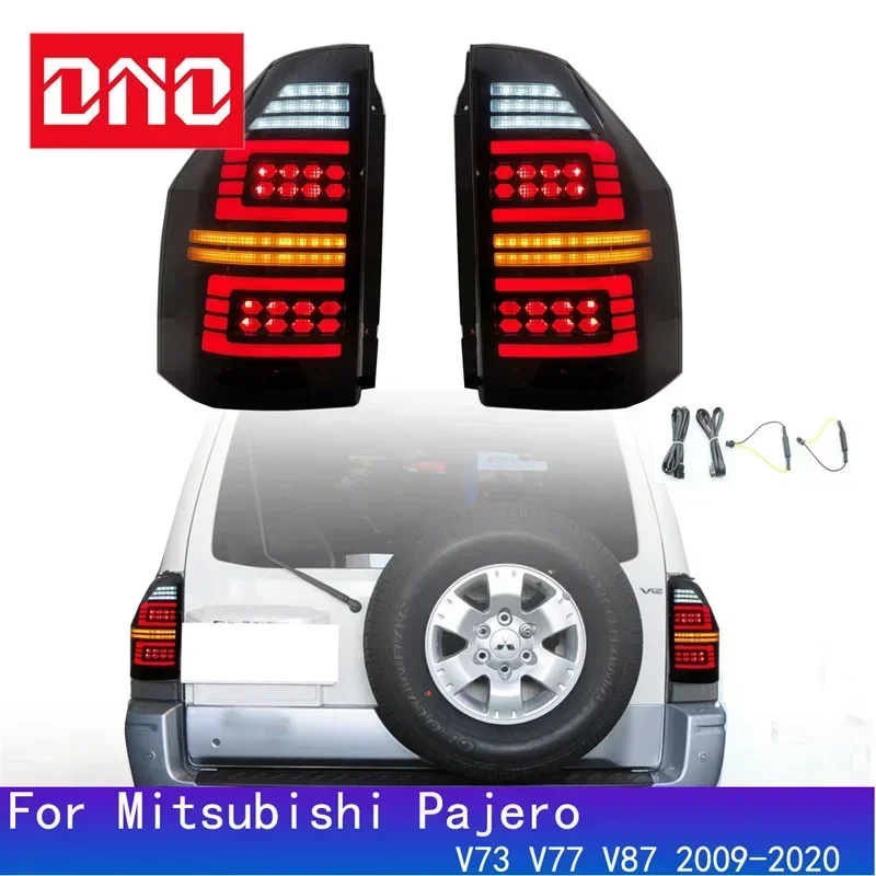 

Автомобильные светодиодные задние фонари для Mitsubishi Montero Pajero V73 V77 V87 2009-2020, задний ходовой тормоз, указатель поворота, автомобильные аксессуары