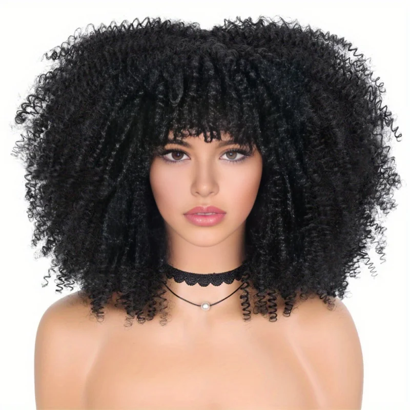

New European and American , Multiple Colors Available, Fluffy Afro , African , Wholesale Full Head Wigs