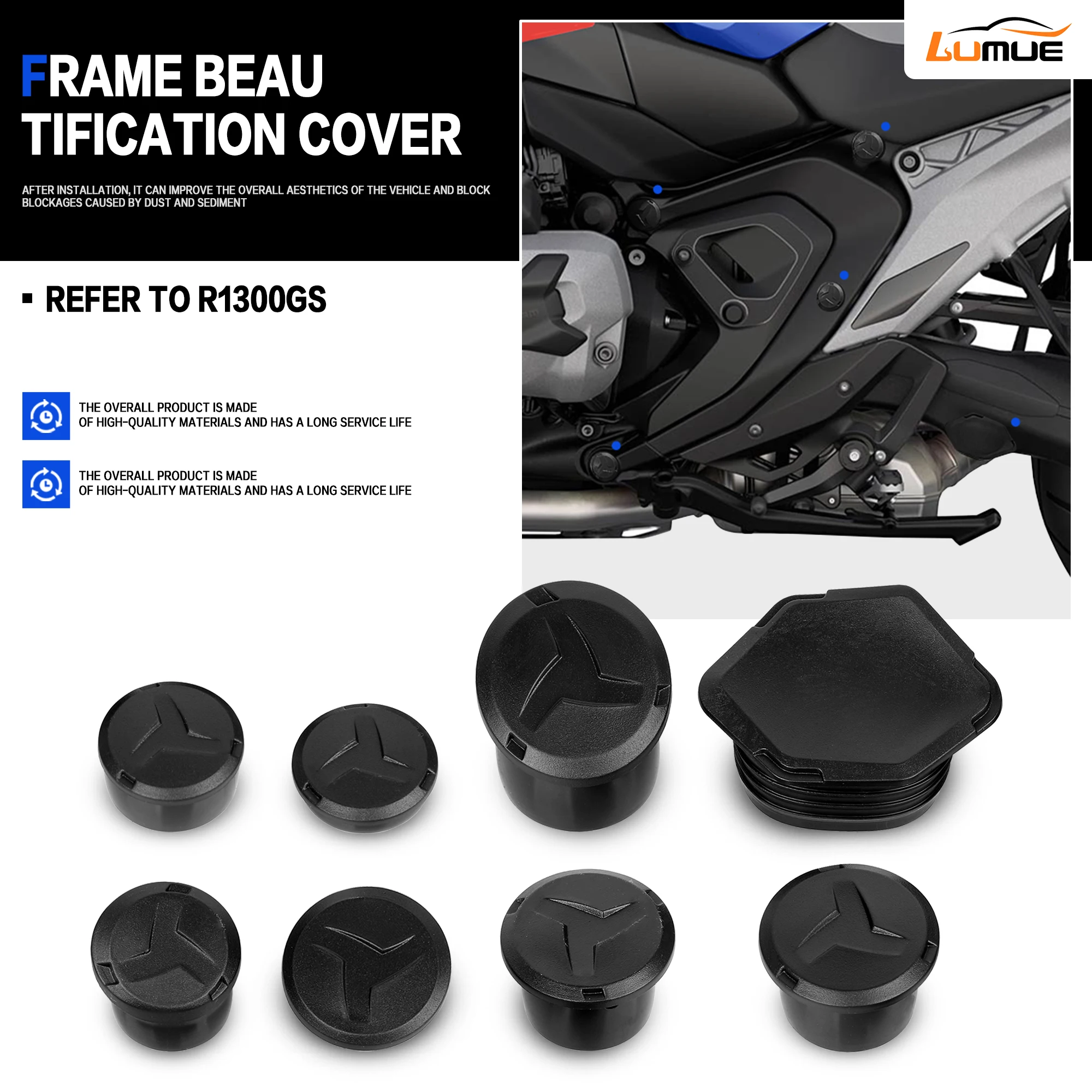 جديد الإطار قبعات دراجة نارية الإطار ثقب قبعات غطاء التوصيل الأسود لسيارات BMW R 1300 GS Adventure R1300GS R1300 GS ADV 2023-2025