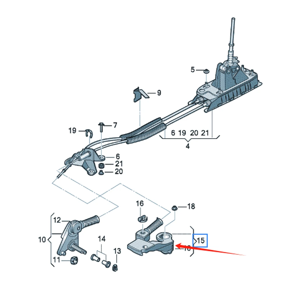 Shift cable bracket For VW Touran Lavuda T-ROC Golf Bora Sagitar Skoda Octavia 5QD711046