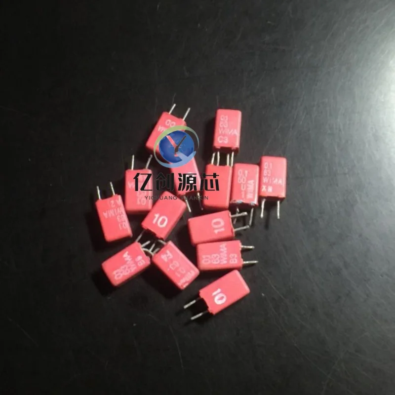 10-1000PCS Second-hand disassembled 0.1UF 63V 104 100nf high-fever metallized film electrodeless capacitor 4.5*7*3MM P2MM