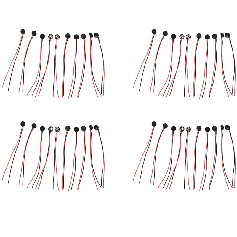 AS95-40Pcs إليكتريت مكثف MIC 4 مللي متر × 2 مللي متر للكمبيوتر الهاتف MP3 MP4