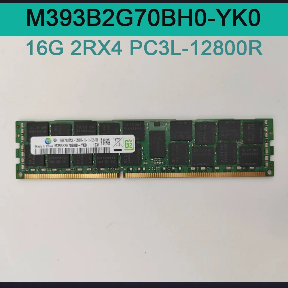 For Samsung RAM 16GB 16G 2RX4 PC3L-12800R DDR3L 1600 Server Memory M393B2G70BH0-YK0