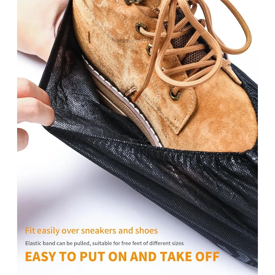 使い捨てシューズカバー、工業用および医療用、不織布製保護ブーツカバー、最大11.5サイズ（USメンズ）まで対応