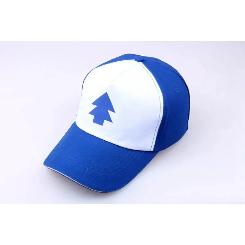 Qq273Anime sombreros de Pines de dibujos animados Gravity Falls Dipper gorras de béisbol accesorios de Cosplay sombrero de lona ajustable gorra de pino de algodón para niños