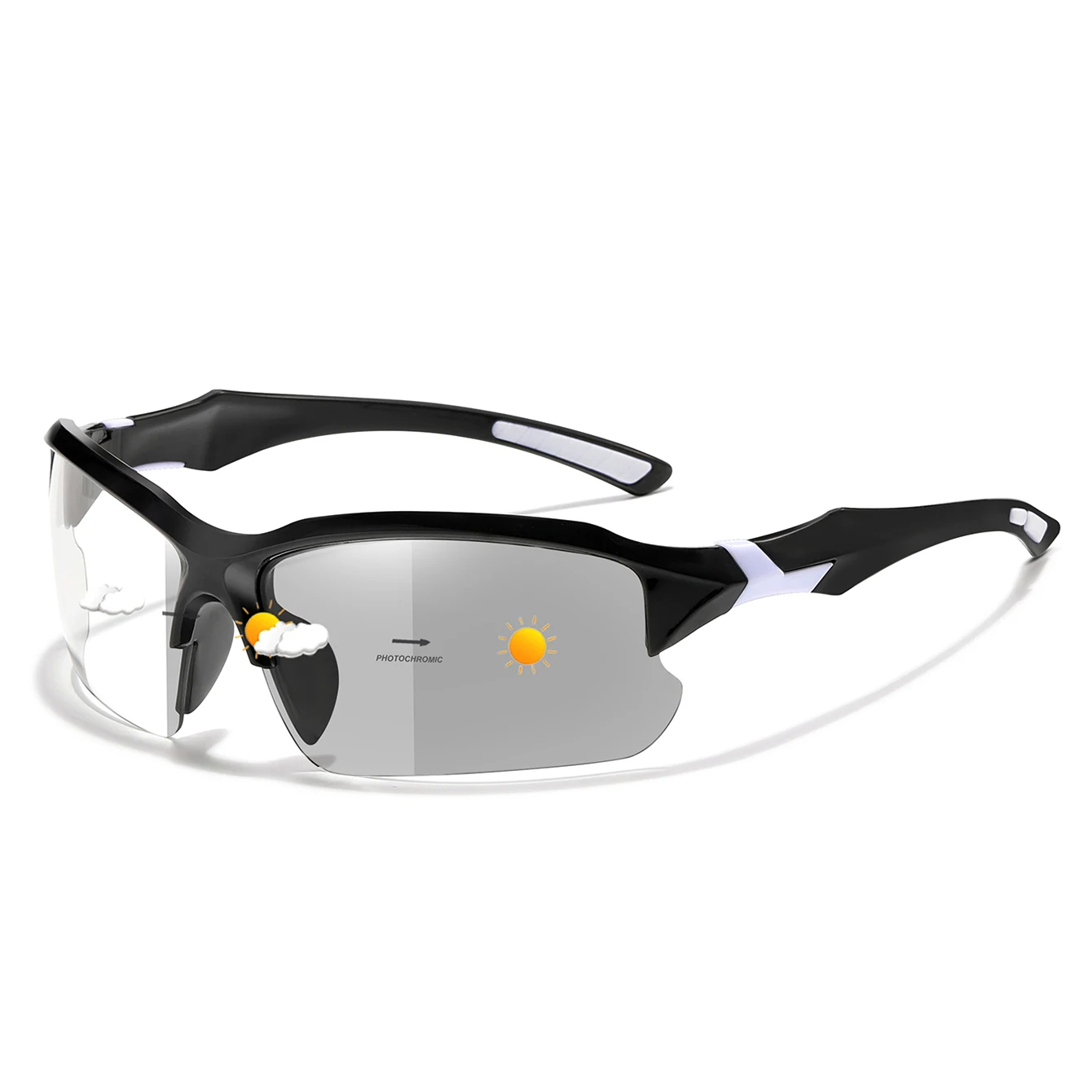 Meekleurende zonnebril voor heren Dames Outdoor Mtb Fietsen Hardloopbrillen Winddichte bril Oversize tinten