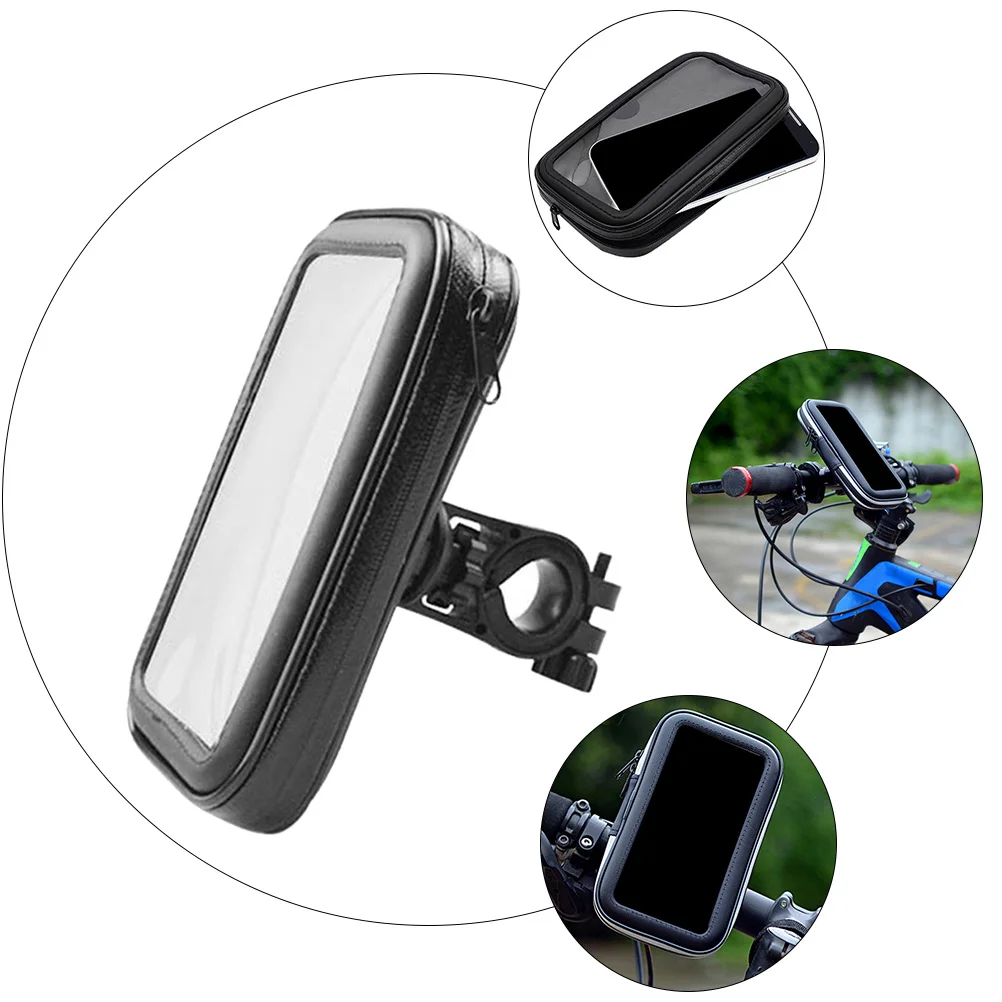 Sucker Mobile Phone Waterproof Bag Fitness Telephone Stand Pu Cellphone Bike Mount