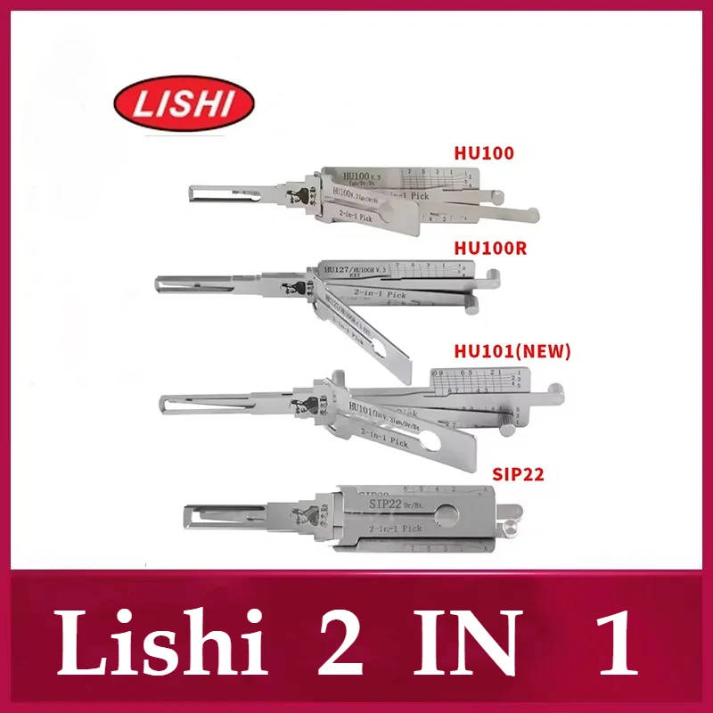 

1PCS Lishi 2 in 1 HU100 HU100(10) HU100R HU101 HU64 HU66 HU83 HON66 HU92 SIP22 TOY2 Kit Car Door Open Complete Set Ganzua Pick
