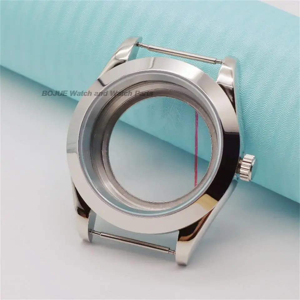 

Watch Case 41mm Stainless Steel Sapphire Glass Watch Parts for Datejust NH35 NH36 Transparent Bottom Backcase Watch Accessories