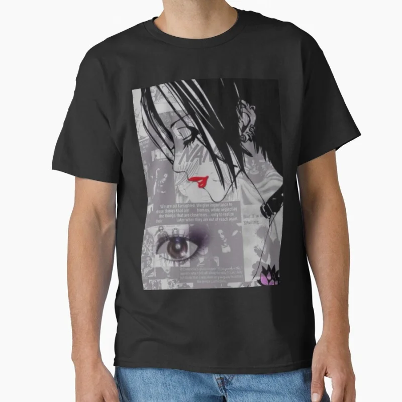 

NANA Poster 1027 The Black Stones Punk Band Anime T shirt for man Large size Tops Manga Graphic Print Y2k Clothes Cartoon Tee