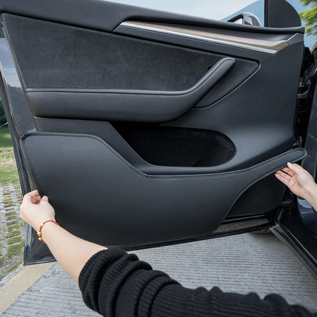 Ochraniacze na progi drzwi Tesla Model 3/Y/Model YL, osłony ochronne na przednie i tylne drzwi, osłony chroniące przed kurzem i zarysowaniami, zestaw 4-częściowy