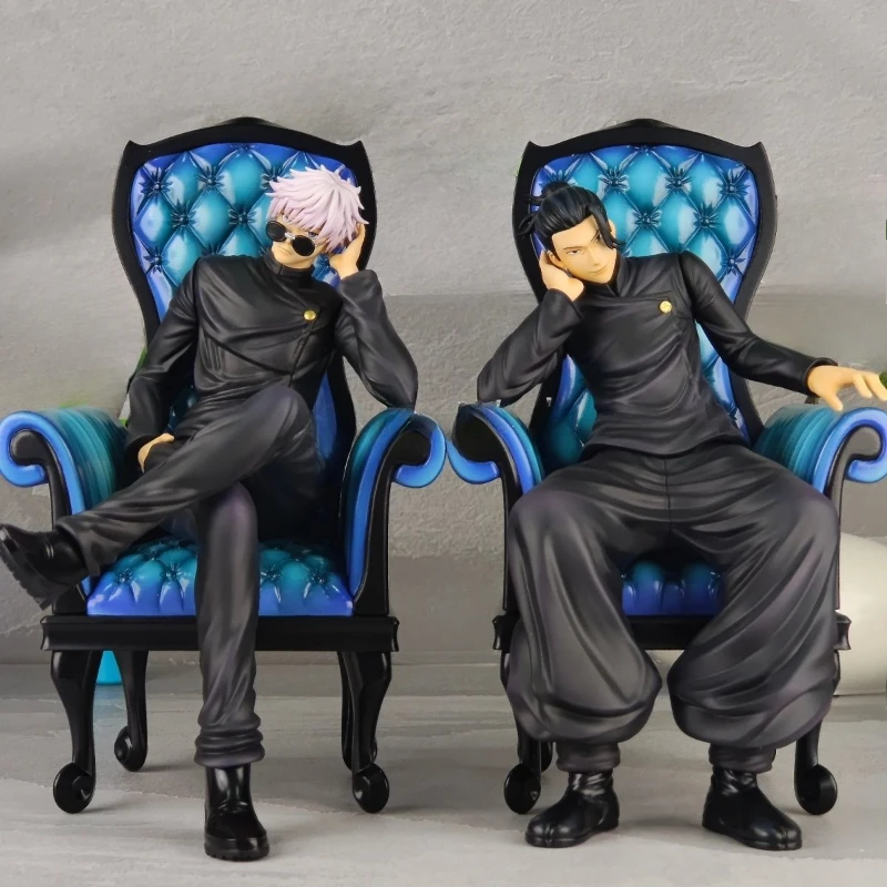 

24cm Jujutsu Kaisen Figurine Geto Suguru Figure Sofa Series Satoru Gojo Action Figures Sitting Model PVC Toys Christmas Gift