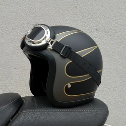 Vintage TT&COCASCOS 3/4 Open Helmet Jet Japanese Style Vintage 500TX Motorcycle Helmet Riding Motorcycle Cascos