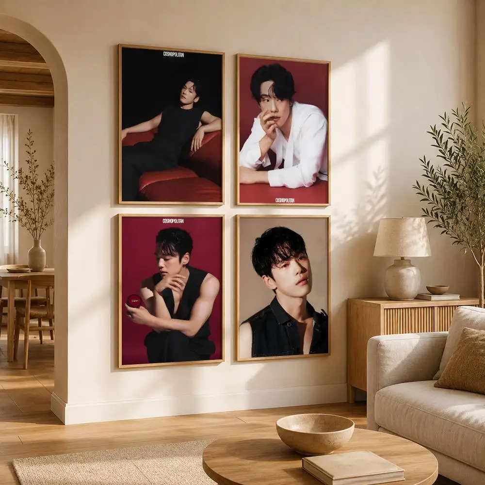 Actor Kim Jung Hyun Poster Self Adhesive Bar Wall Decal Waterproof Vinyl Sticker Modern Art Wall Poster Cafe Home Decor